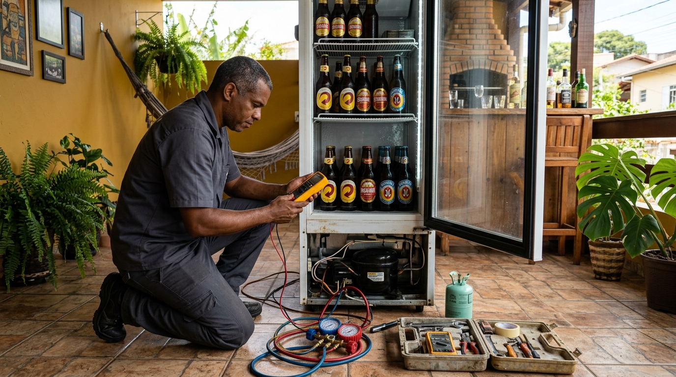 Conserto de placa eletrônica de cervejeira em Vitória‑ES